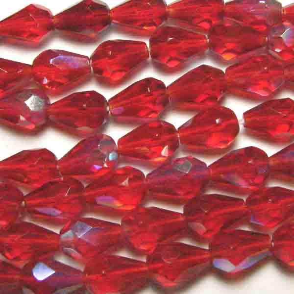 Ruby Ab Fire Polish Tear 10x7MM