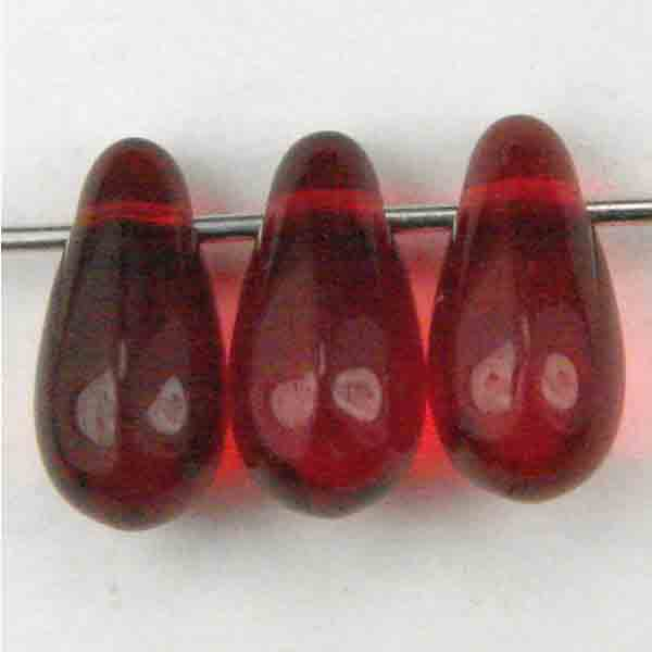 Ruby Cross Hole Tear 11X5MM