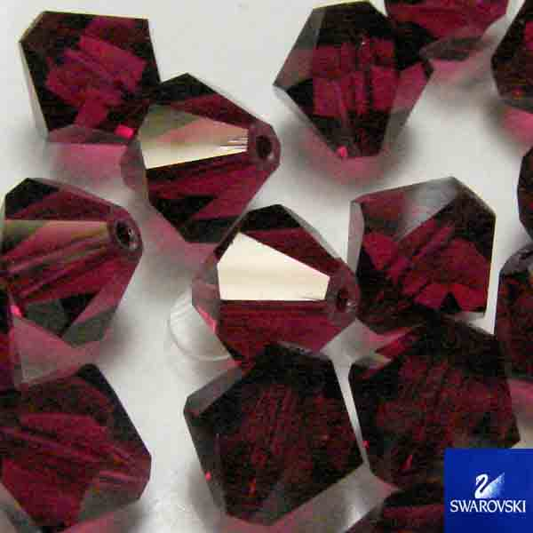Ruby (Dark Rose) 8MM Swarovski Bicone