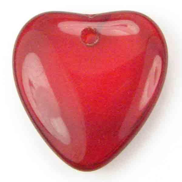 Ruby Heart 10MM Pendant