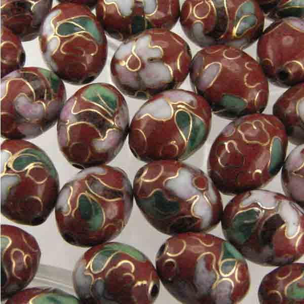 Rust 11X9MM Cloisonne Oval