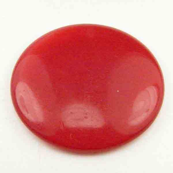 Rusty Red 28MM Pearly Plastic Vintage Cabochon