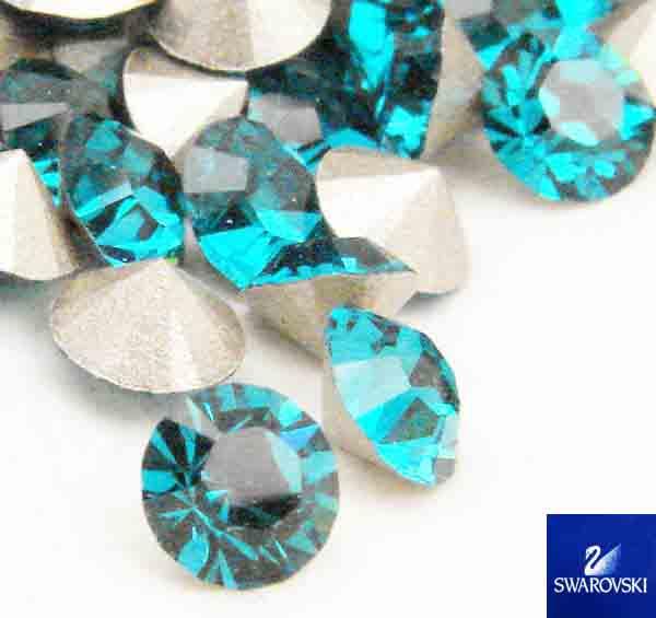 SS 20 (5MM) Blue Zircon Pointback Swarovski Rhinestone