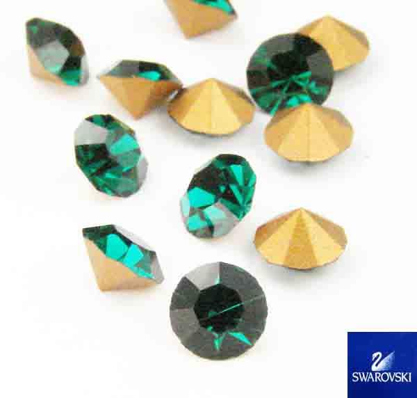 SS 20 (5MM) Emerald Pointback Swarovski Rhinestone