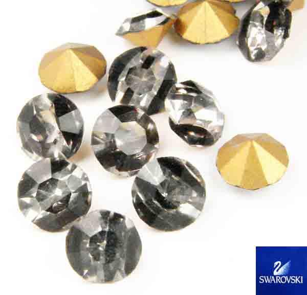 SS 30 (6MM) Crystal with Jet Pointback Swarovski Rhinestone