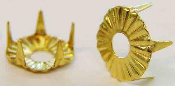 SS 30 (6MM) Gold Long Prong Tiffany Flatback Rhinestone Setting