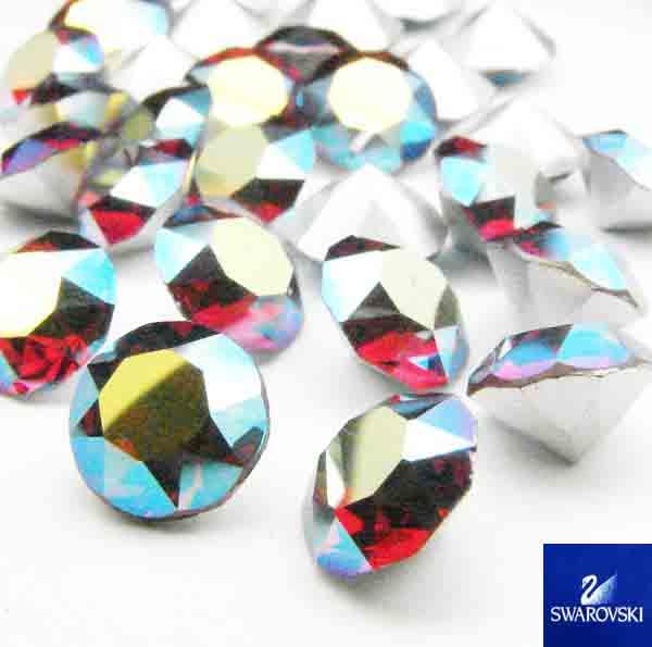 SS 30 (6MM) Light Ruby AB Pointback Swarovski Rhinestone