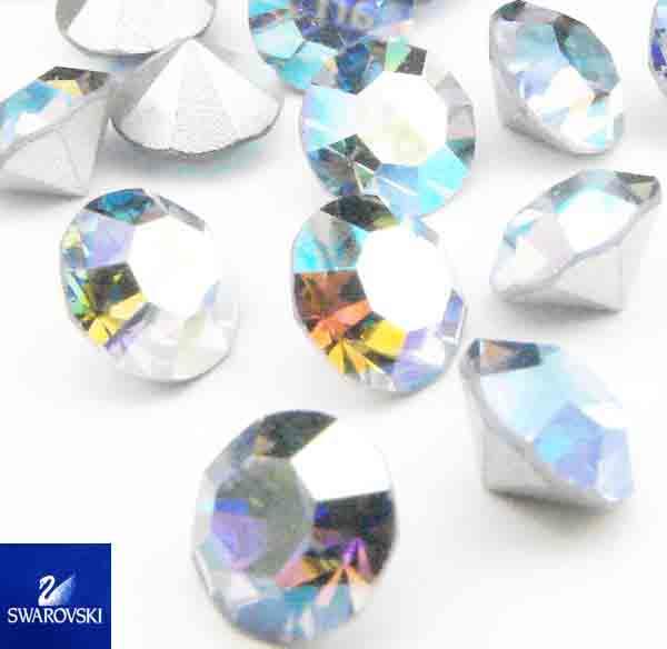 SS 30 (6MM) Light Sapphire AB Pointback Swarovski Rhinestone