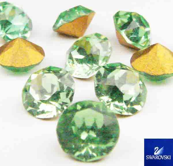 SS 30 (6MM) Peridot Pointback Swarovski Rhinestone