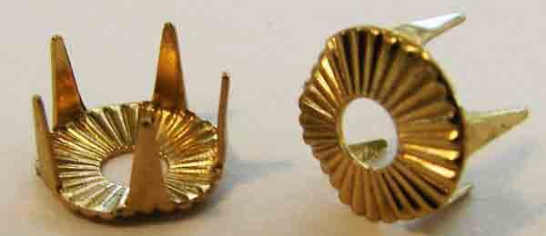 SS 34 (7MM) Gold Regular Prong Tiffany Flatback Rhinestone Setting