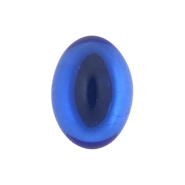 Sapphire 10x8MM Foiled Back Cabochon