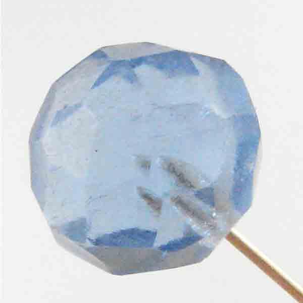 Sapphire 11MM Faceted Half Drilled Hatpin Topper