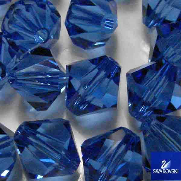 Sapphire 8MM Preciosa Bicone
