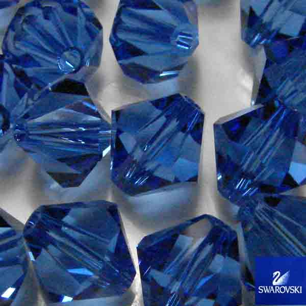 Sapphire 8MM Swarovski Bicone