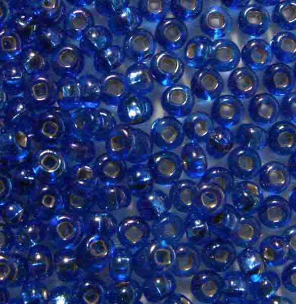 Sapphire AB Silver Lined 6/0 Seed Bead