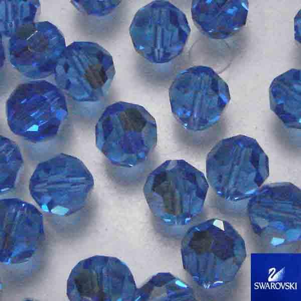 Sapphire Ab 6MM Cut Swarovski Ball