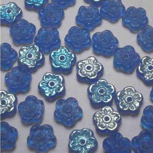 Sapphire Ab 7X3MM Flower Rondelle