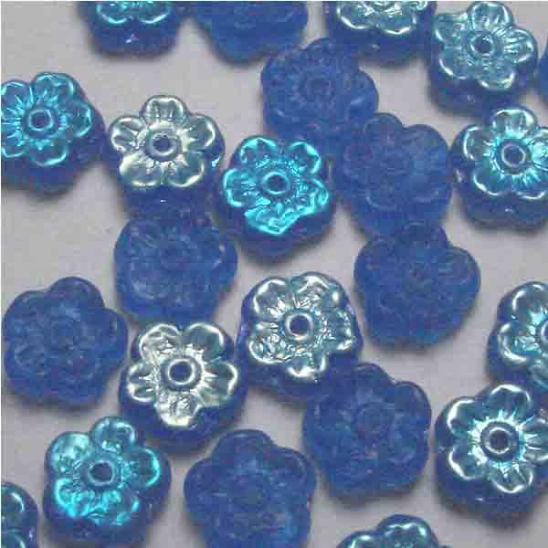 Sapphire Ab 8X4MM Flower Blossom
