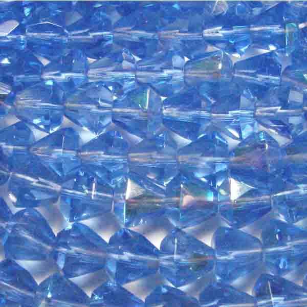 Sapphire Ab 8x7MM Fire Polish Bell