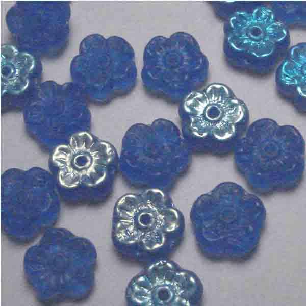 Sapphire Ab 9MM Flower Blossom