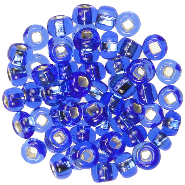 Sapphire Silver Lined 6/0 Seed Bead