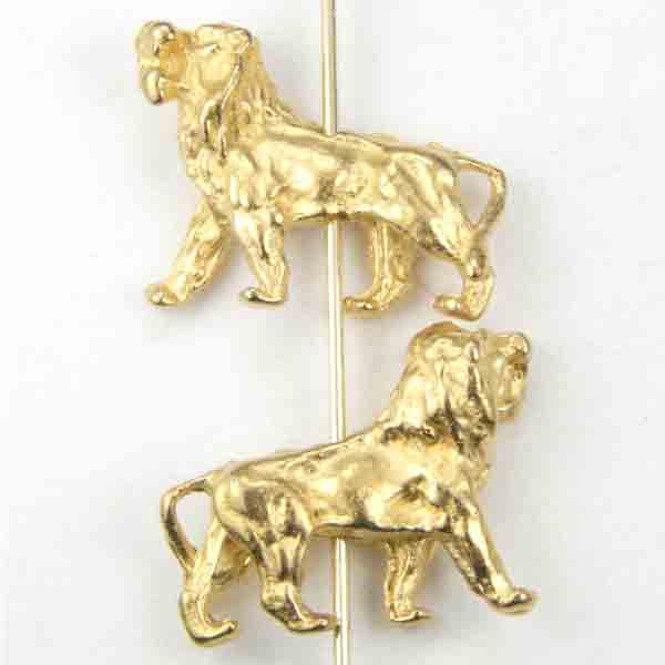 Satin Gold 17x13MM Cast Lion