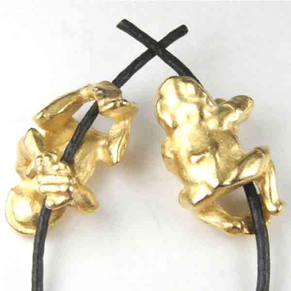 Satin Gold 20x12MM Cast 3-D Frog