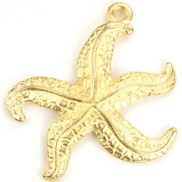 Satin Gold 29MM Starfish 3-D