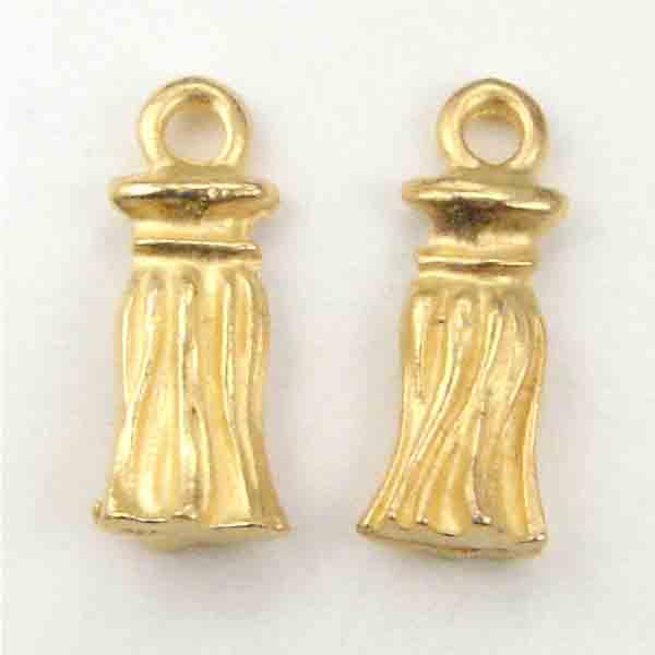 Satin (Matte) Gold Plate 13x6MM Tassel