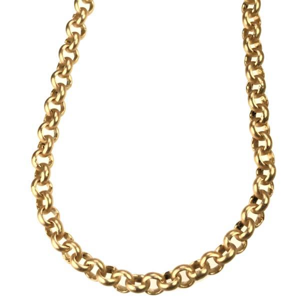 Satin (Matte) Gold Plate 3.5MM Rolo Chain
