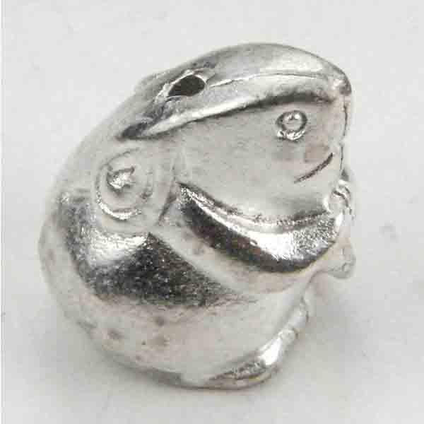 Satin Silver 17x15MM Mouse Ojime