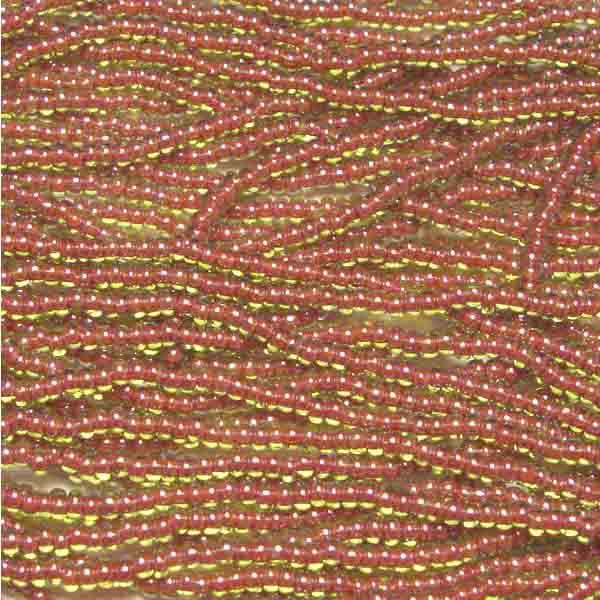 Seed 11/0 Coral Lined Olivine