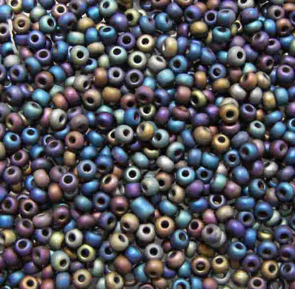 Seed Bead 11/0 Matte Jet AB