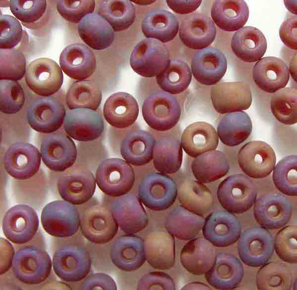 Seed Bead 6/0 Matte Fuchsia AB