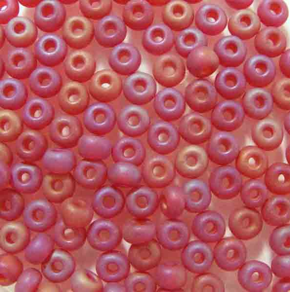 Seed Bead 6/0 Matte Ruby AB