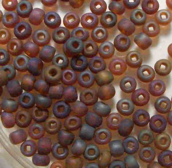 Seed Bead 6/0 Matte Smoked Topaz AB