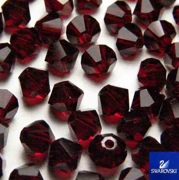 Siam (Ruby Red) 4MM Swarovski Bicone