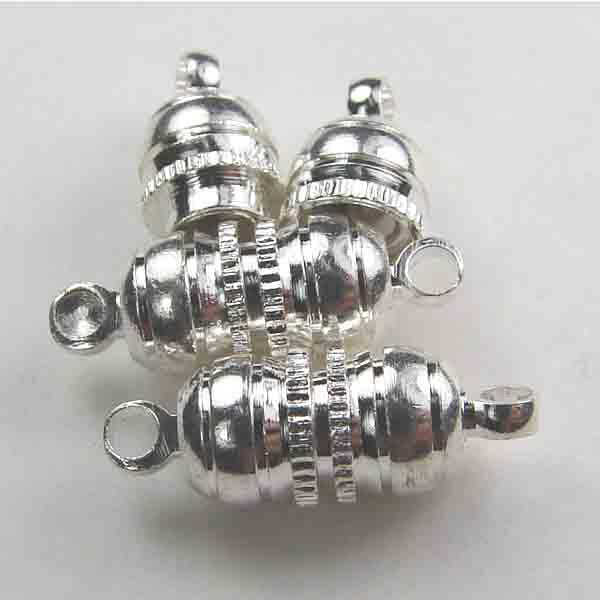 Silver 16.5X6MM Magnetic Dumbbell Clasp