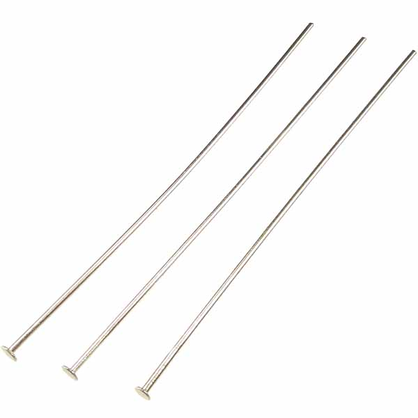 Silver 2 Inch Headpin 25 gauge