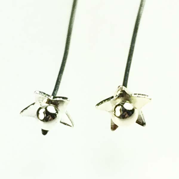 Silver 2 inch 24 gauge Headpin with Ball and Star