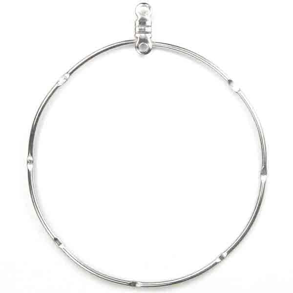 Silver 47MM Hoop Pinched