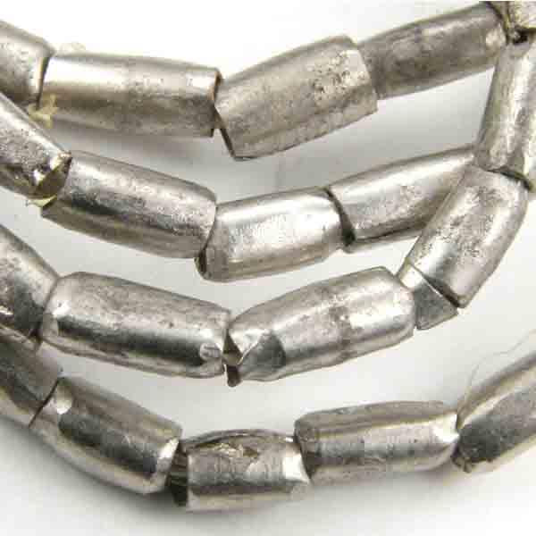 Silver 7x3MM Hand Formed Cylinder