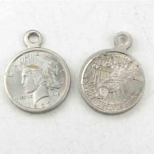 Silver Dollar Coin 10MM Miniature