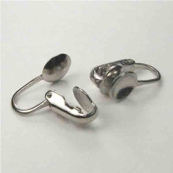 Silver Ear Clip 7MM Dished Cup