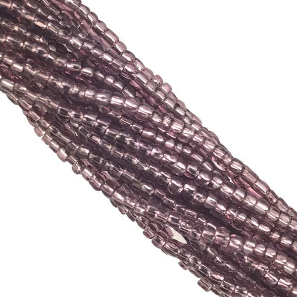Silver Lined Amethyst Seed 9/0 3 Cut Seed Bead