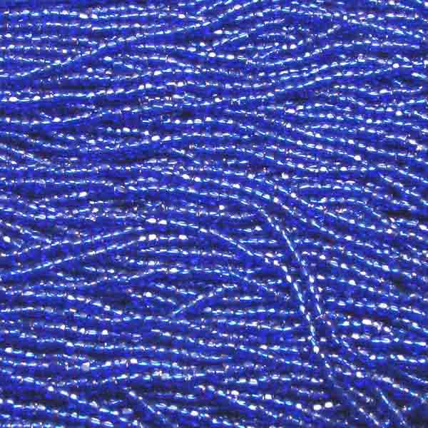 Silver Lined Cobalt 9/0 3 Cut Seed Bead