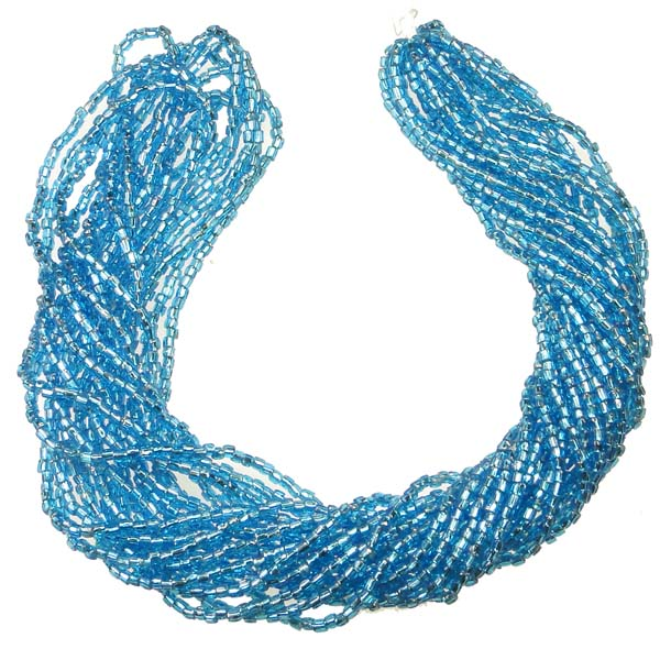 Silver Lined Dark Aqua 12/0 3 Cut Seed Bead