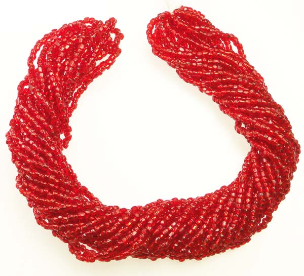 Silver Lined Ruby 12/0 3 Cut Seed Bead