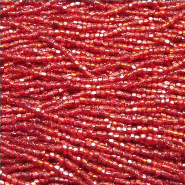 Silver Lined Ruby 9/0 3 Cut Seed Bead