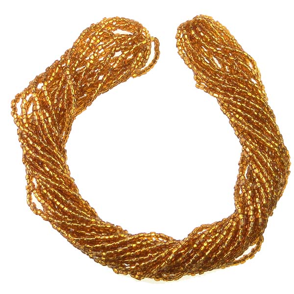 Silver Lined Dark Topaz 12/0 3 Cut Seed Bead